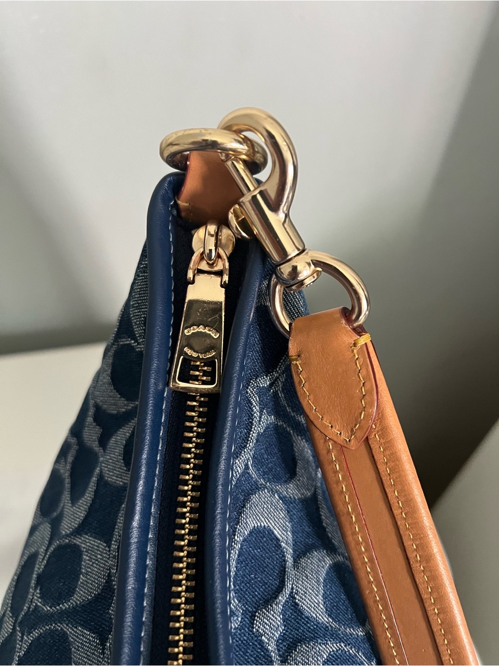 Coach Laurel Shoulder Bag In Signature Denim - Picture 9 of 9